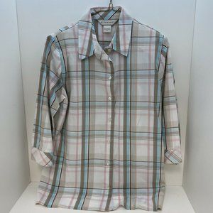 Allison Daley Button front Blouse Top Size 10 Pink